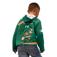 Custom Ireland Rugby Sevens Kid Hoodie Go Champions Irish Shamrock - Wonder Print Shop