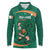 Custom Ireland Rugby Sevens Long Sleeve Polo Shirt Go Champions Irish Shamrock - Wonder Print Shop
