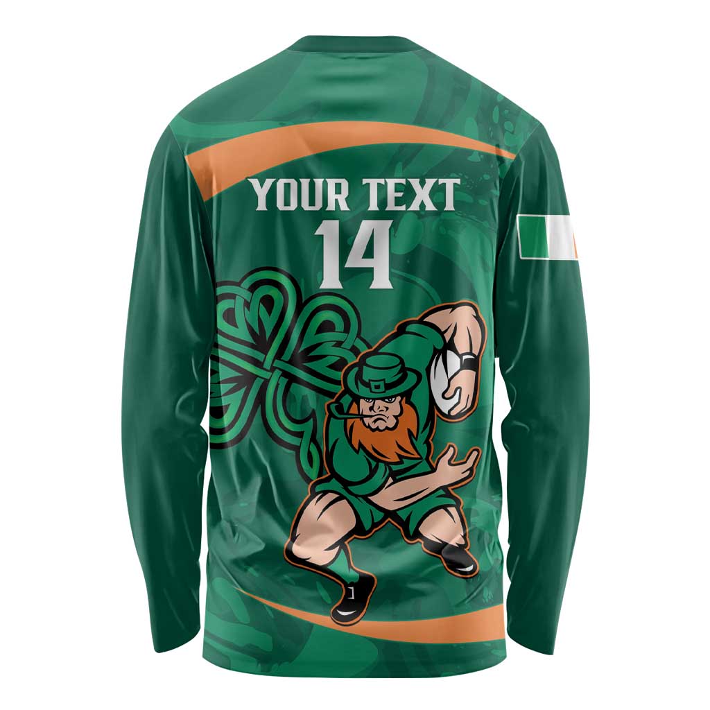 Custom Ireland Rugby Sevens Long Sleeve Shirt Go Champions Irish Shamrock - Wonder Print Shop