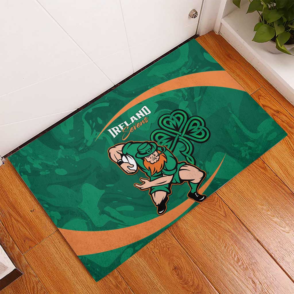 Ireland Rugby Sevens Rubber Doormat Go Champions Irish Shamrock - Wonder Print Shop