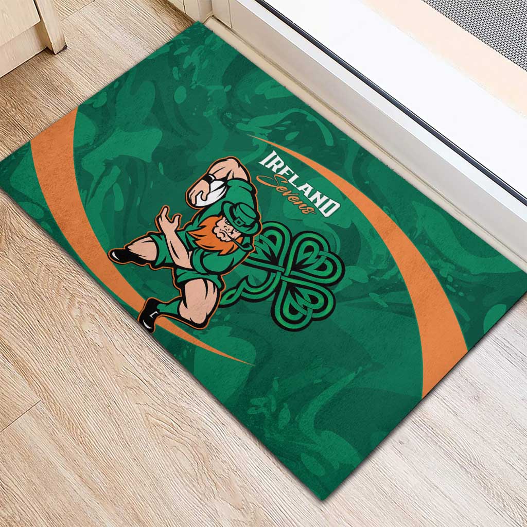 Ireland Rugby Sevens Rubber Doormat Go Champions Irish Shamrock - Wonder Print Shop
