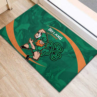 Ireland Rugby Sevens Rubber Doormat Go Champions Irish Shamrock - Wonder Print Shop