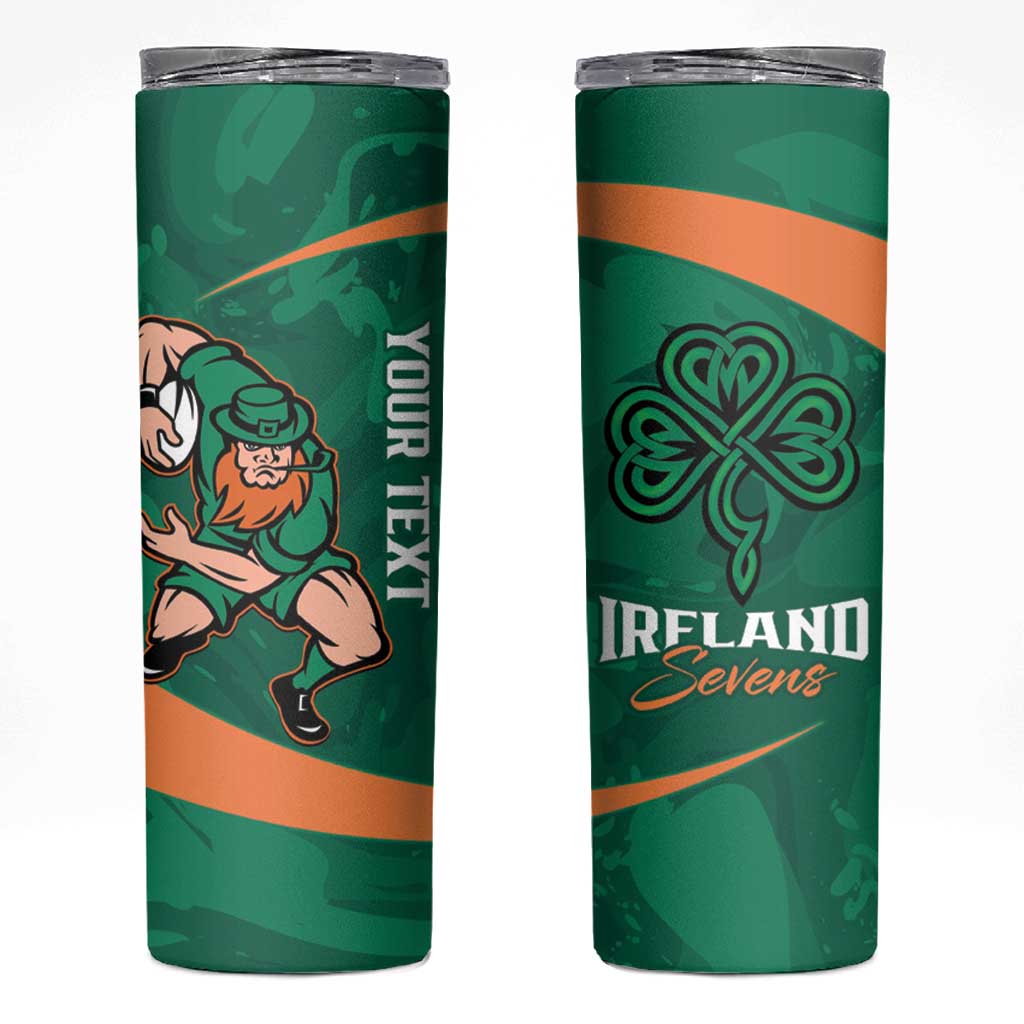 Personalised Ireland Rugby Sevens Skinny Tumbler Go Champions Irish Shamrock - Wonder Print Shop