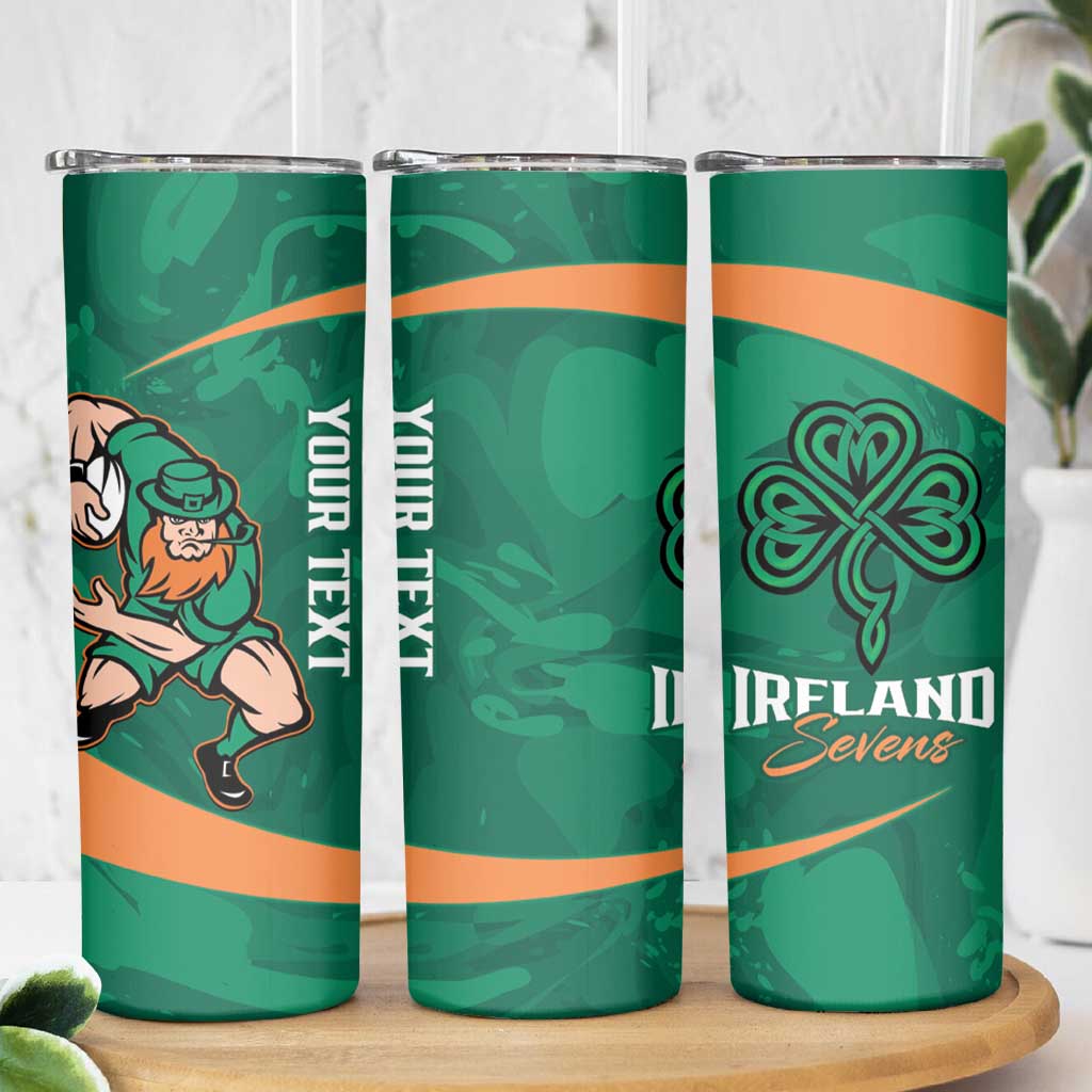 Personalised Ireland Rugby Sevens Skinny Tumbler Go Champions Irish Shamrock - Wonder Print Shop