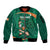 Custom Ireland Rugby Sevens Sleeve Zip Bomber Jacket Go Champions Irish Shamrock - Wonder Print Shop