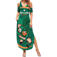 Custom Ireland Rugby Sevens Summer Maxi Dress Go Champions Irish Shamrock - Wonder Print Shop