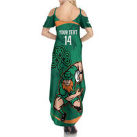 Custom Ireland Rugby Sevens Summer Maxi Dress Go Champions Irish Shamrock - Wonder Print Shop