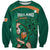 Custom Ireland Rugby Sevens Sweatshirt Go Champions Irish Shamrock - Wonder Print Shop
