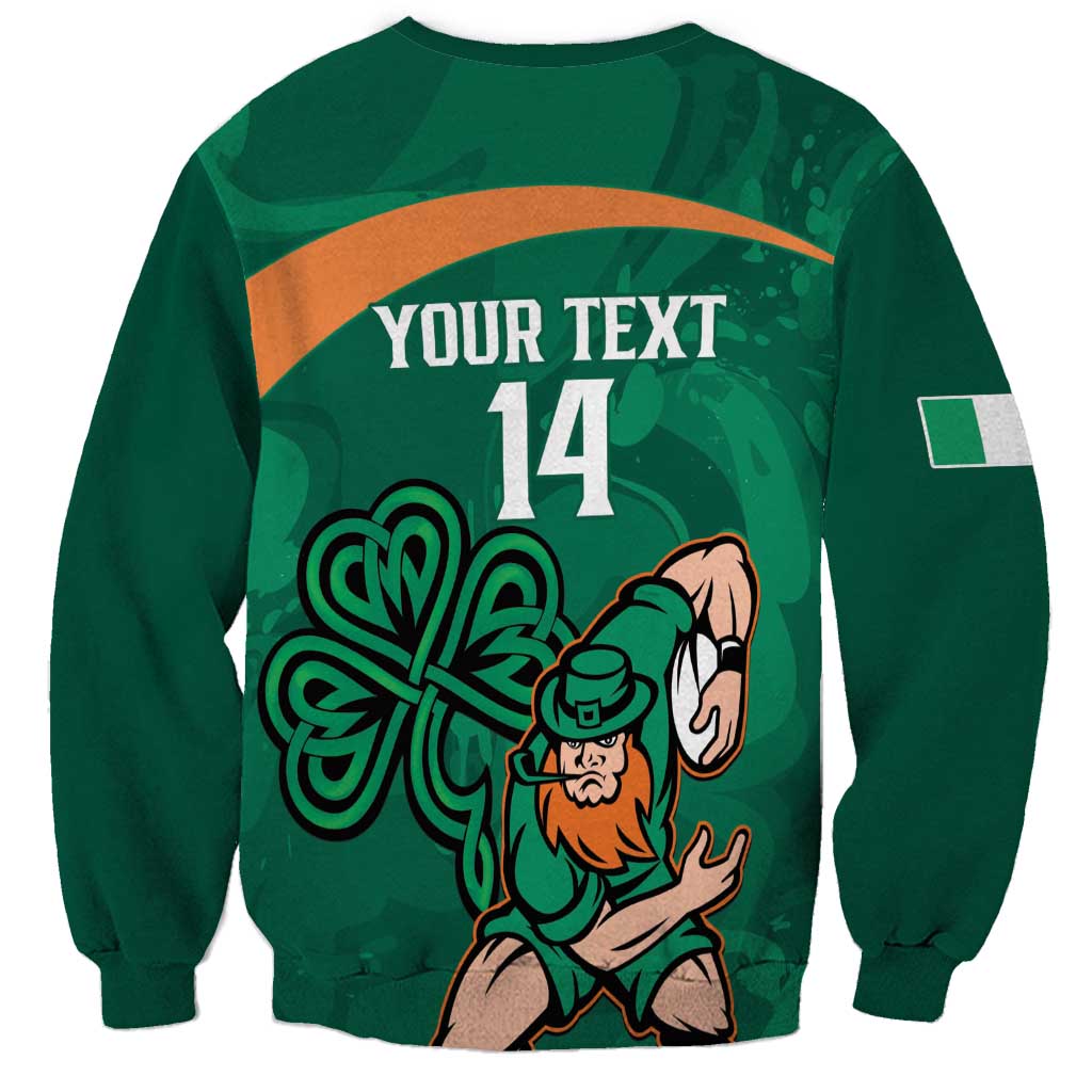 Custom Ireland Rugby Sevens Sweatshirt Go Champions Irish Shamrock - Wonder Print Shop