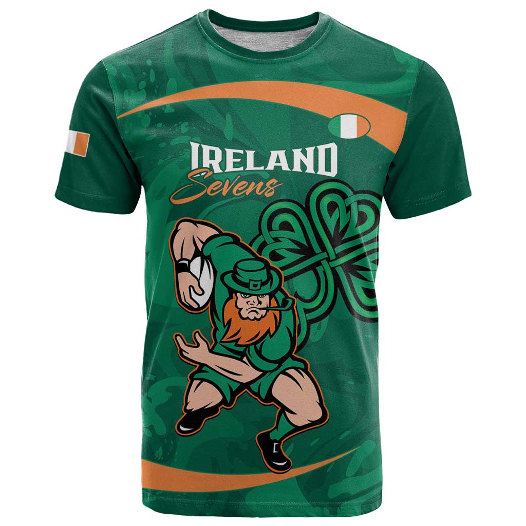 Custom Ireland Rugby Sevens T Shirt Go Champions Irish Shamrock - Wonder Print Shop
