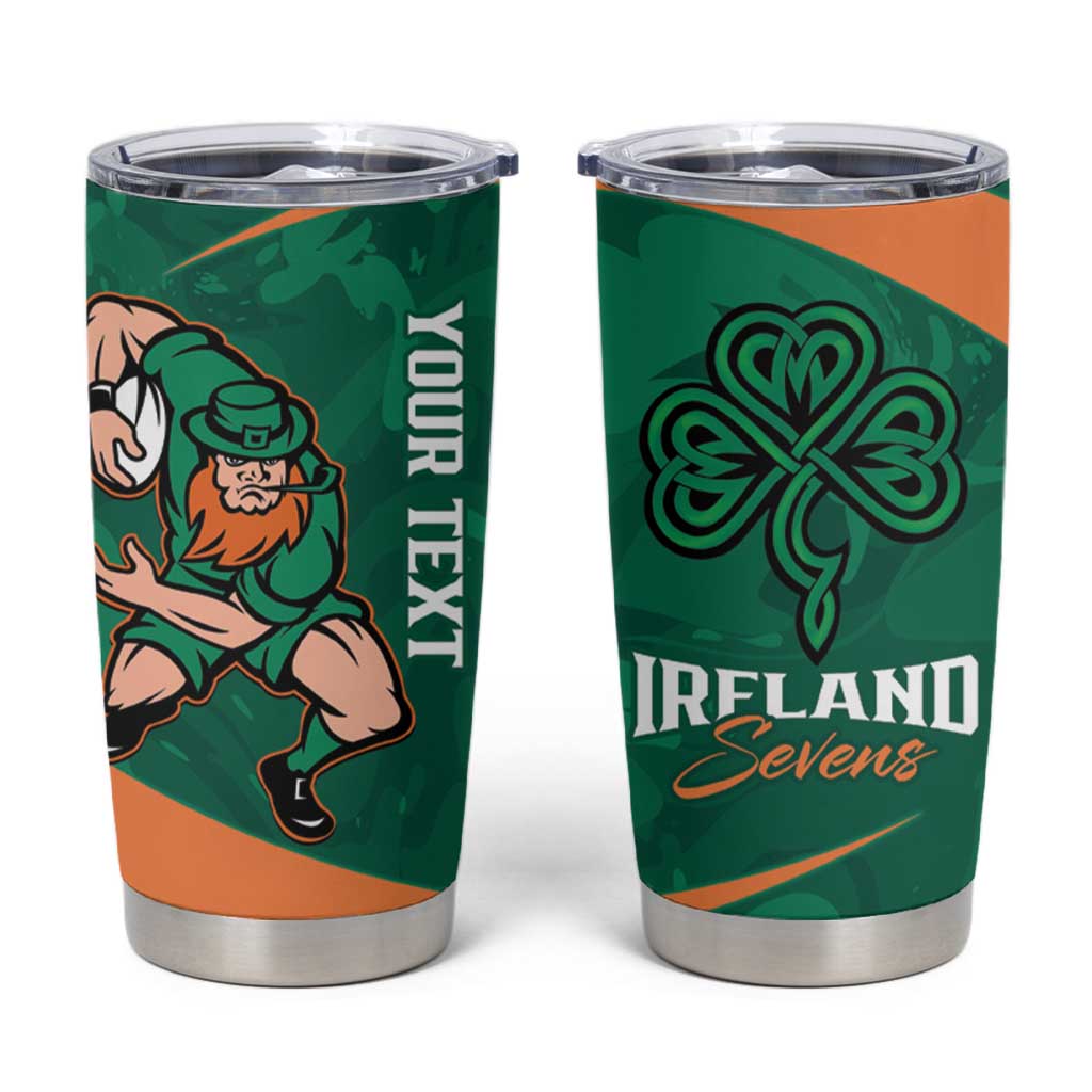 Personalised Ireland Rugby Sevens Tumbler Cup Go Champions Irish Shamrock - Wonder Print Shop