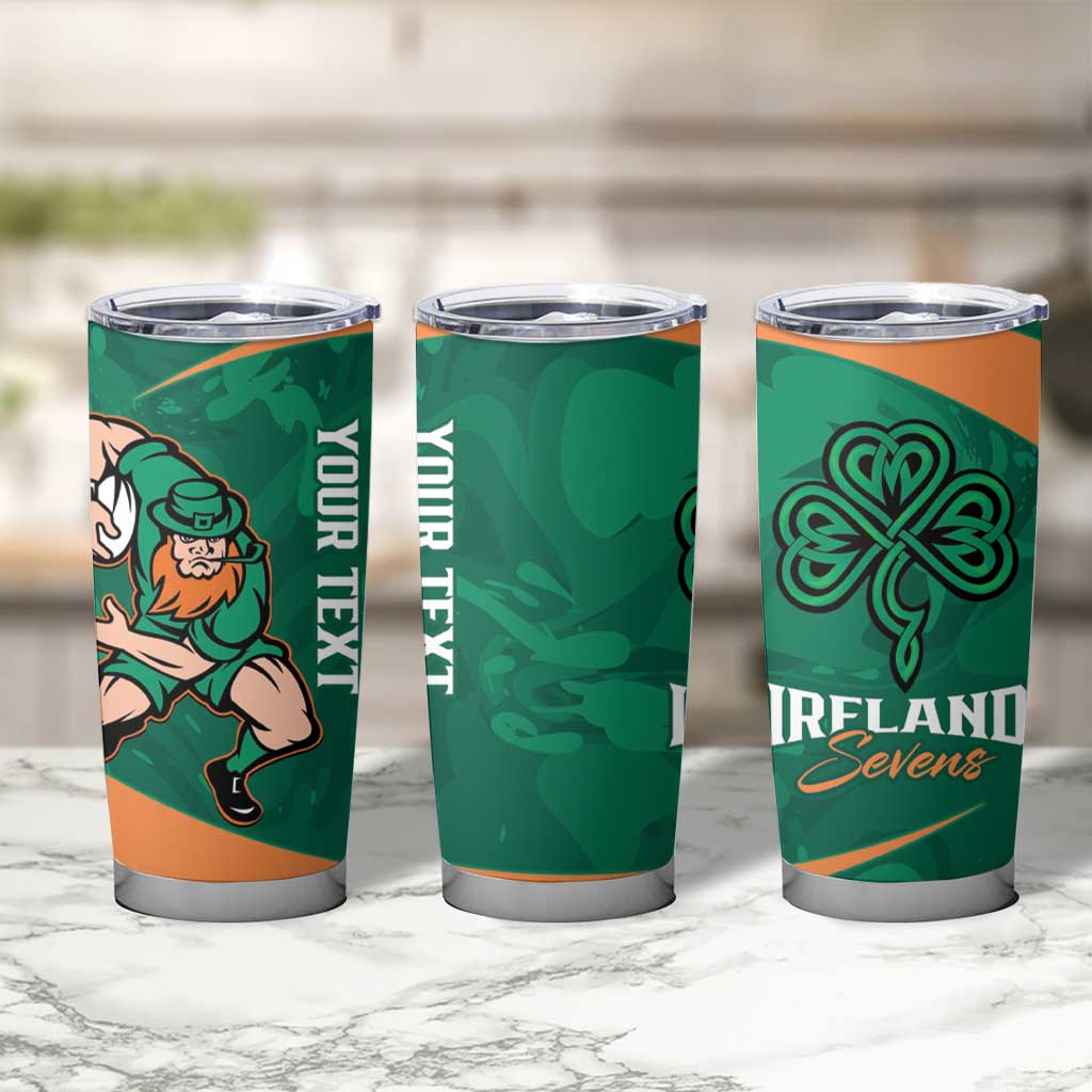 Personalised Ireland Rugby Sevens Tumbler Cup Go Champions Irish Shamrock - Wonder Print Shop