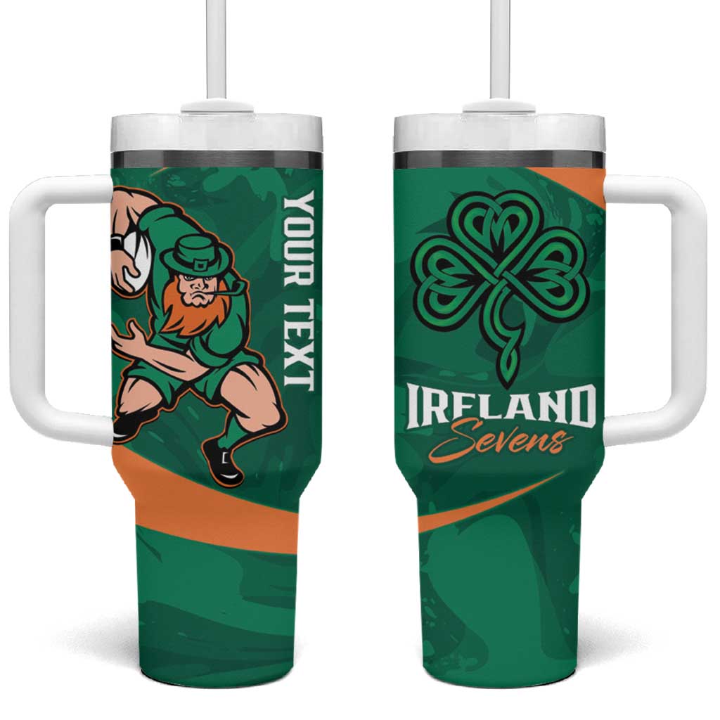 Personalised Ireland Rugby Sevens Tumbler With Handle Go Champions Irish Shamrock - Wonder Print Shop