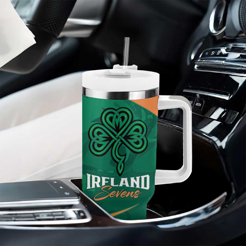 Personalised Ireland Rugby Sevens Tumbler With Handle Go Champions Irish Shamrock - Wonder Print Shop