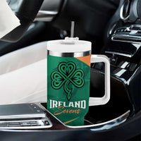 Personalised Ireland Rugby Sevens Tumbler With Handle Go Champions Irish Shamrock - Wonder Print Shop