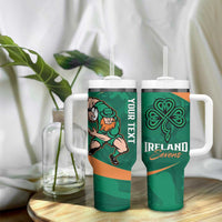 Personalised Ireland Rugby Sevens Tumbler With Handle Go Champions Irish Shamrock - Wonder Print Shop