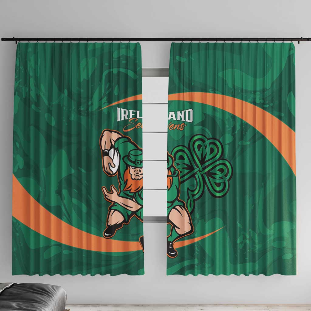 Ireland Rugby Sevens Window Curtain Go Champions Irish Shamrock - Wonder Print Shop