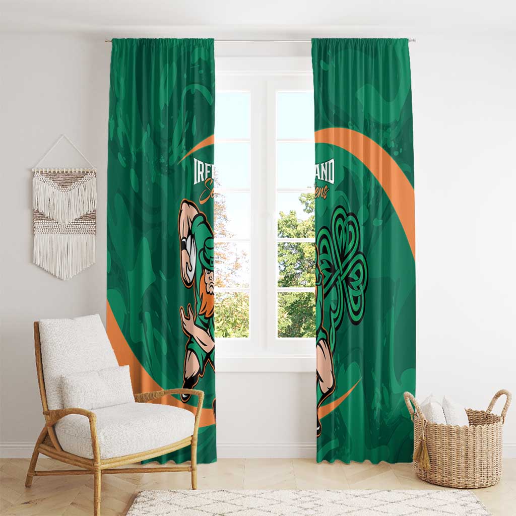 Ireland Rugby Sevens Window Curtain Go Champions Irish Shamrock - Wonder Print Shop