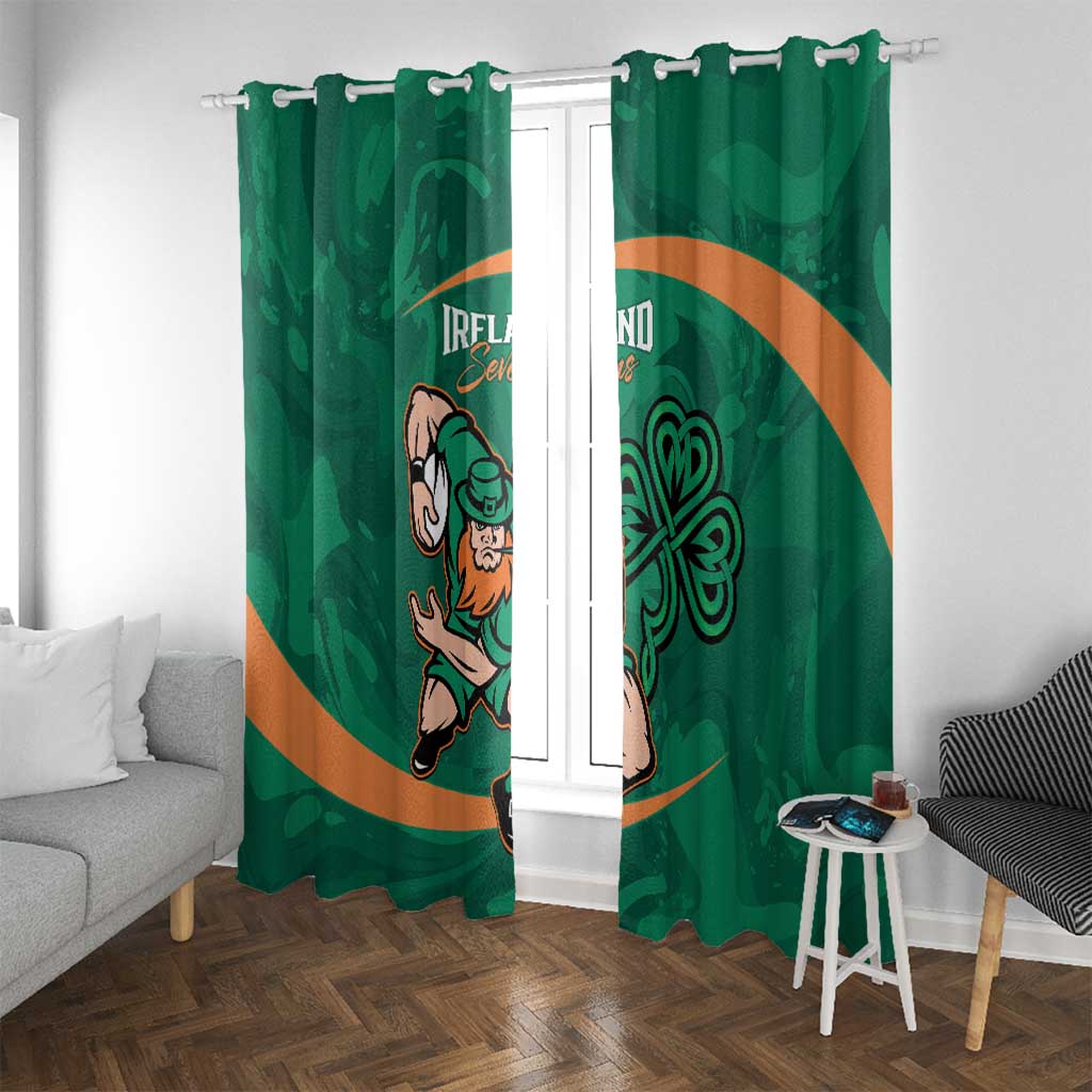 Ireland Rugby Sevens Window Curtain Go Champions Irish Shamrock - Wonder Print Shop