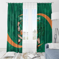 Ireland Rugby Sevens Window Curtain Go Champions Irish Shamrock - Wonder Print Shop