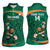 Custom Ireland Rugby Sevens Women Sleeveless Polo Shirt Go Champions Irish Shamrock - Wonder Print Shop