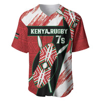 Custom Kenya Rugby Sevens Baseball Jersey Go Champions African Pattern - Wonder Print Shop