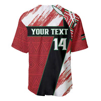 Custom Kenya Rugby Sevens Baseball Jersey Go Champions African Pattern - Wonder Print Shop