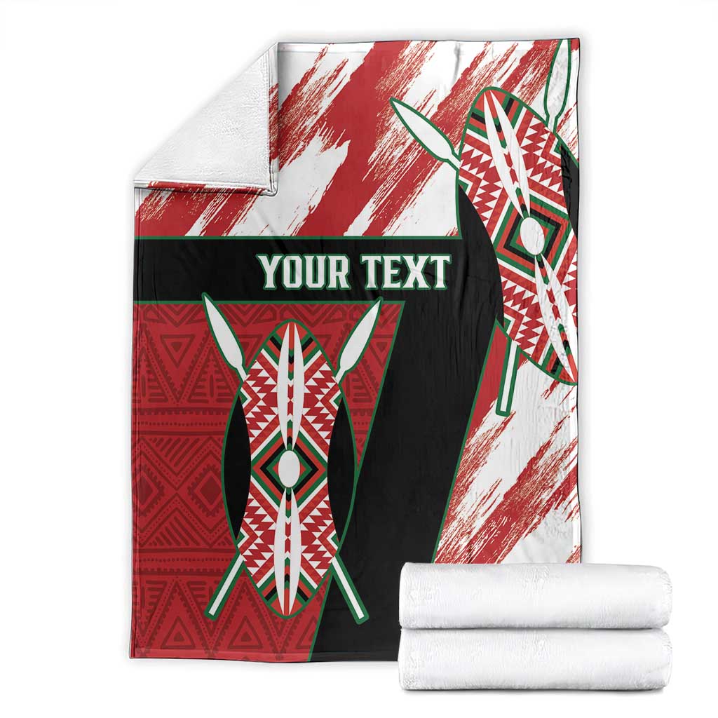 Custom Kenya Rugby Sevens Blanket Go Champions African Pattern