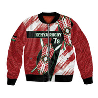 Custom Kenya Rugby Sevens Bomber Jacket Go Champions African Pattern - Wonder Print Shop