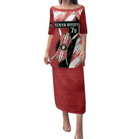 Custom Kenya Rugby Sevens Family Matching Puletasi and Hawaiian Shirt Go Champions African Pattern - Wonder Print Shop
