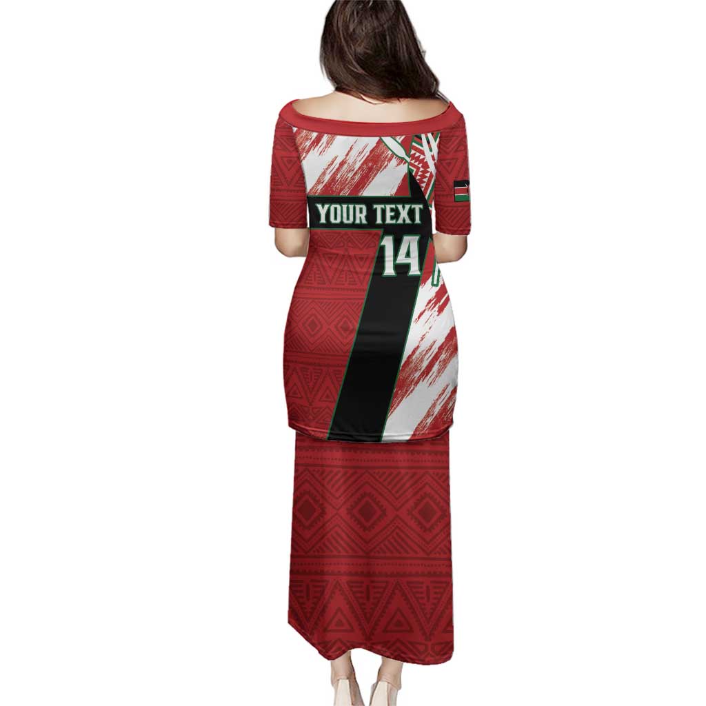 Custom Kenya Rugby Sevens Family Matching Puletasi and Hawaiian Shirt Go Champions African Pattern - Wonder Print Shop