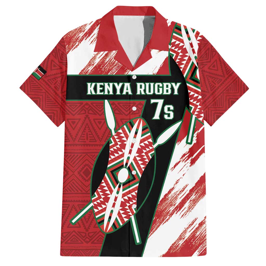 Custom Kenya Rugby Sevens Hawaiian Shirt Go Champions African Pattern - Wonder Print Shop