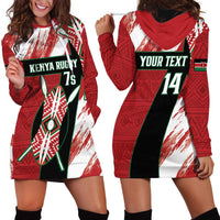 Custom Kenya Rugby Sevens Hoodie Dress Go Champions African Pattern - Wonder Print Shop