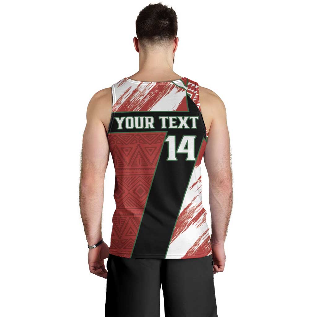 Custom Kenya Rugby Sevens Men Tank Top Go Champions African Pattern - Wonder Print Shop