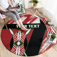 Custom Kenya Rugby Sevens Round Carpet Go Champions African Pattern