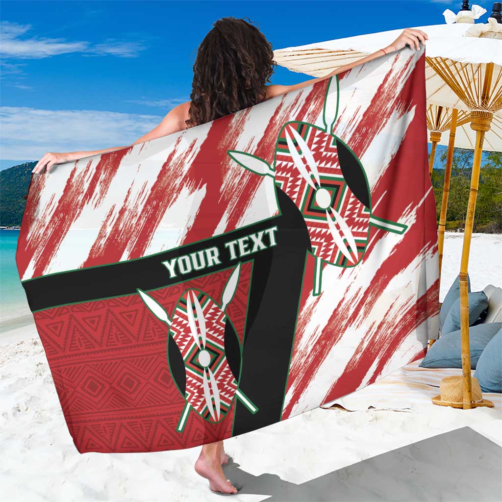 Custom Kenya Rugby Sevens Sarong Go Champions African Pattern - Wonder Print Shop