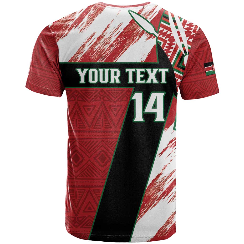 Custom Kenya Rugby Sevens T Shirt Go Champions African Pattern - Wonder Print Shop