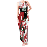 Custom Kenya Rugby Sevens Tank Maxi Dress Go Champions African Pattern - Wonder Print Shop
