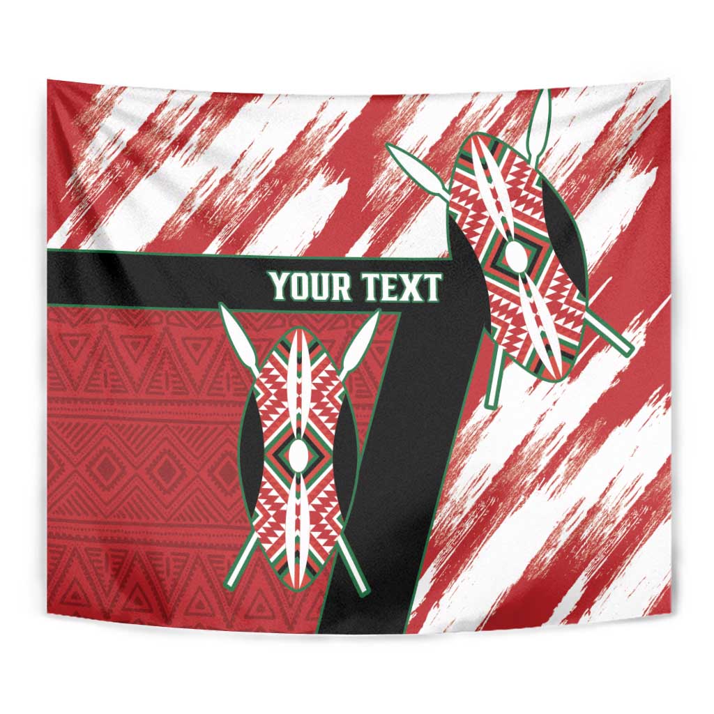 Custom Kenya Rugby Sevens Tapestry Go Champions African Pattern - Wonder Print Shop