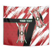 Custom Kenya Rugby Sevens Tapestry Go Champions African Pattern - Wonder Print Shop