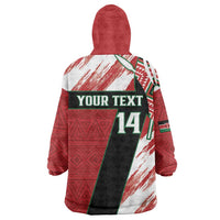 Custom Kenya Rugby Sevens Wearable Blanket Hoodie Go Champions African Pattern - Wonder Print Shop