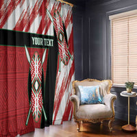 Custom Kenya Rugby Sevens Window Curtain Go Champions African Pattern - Wonder Print Shop