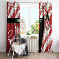 Custom Kenya Rugby Sevens Window Curtain Go Champions African Pattern - Wonder Print Shop