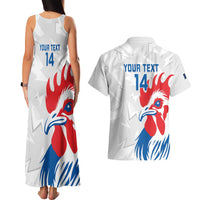 Custom France Rugby 2025 Couples Matching Tank Maxi Dress and Hawaiian Shirt Allez Les Bleus!