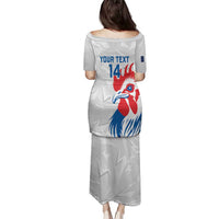 Custom France Rugby 2025 Family Matching Puletasi and Hawaiian Shirt Allez Les Bleus!