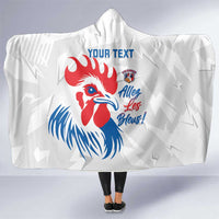 Custom France Rugby 2025 Hooded Blanket Allez Les Bleus!