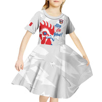 Custom France Rugby 2025 Kid Short Sleeve Dress Allez Les Bleus!