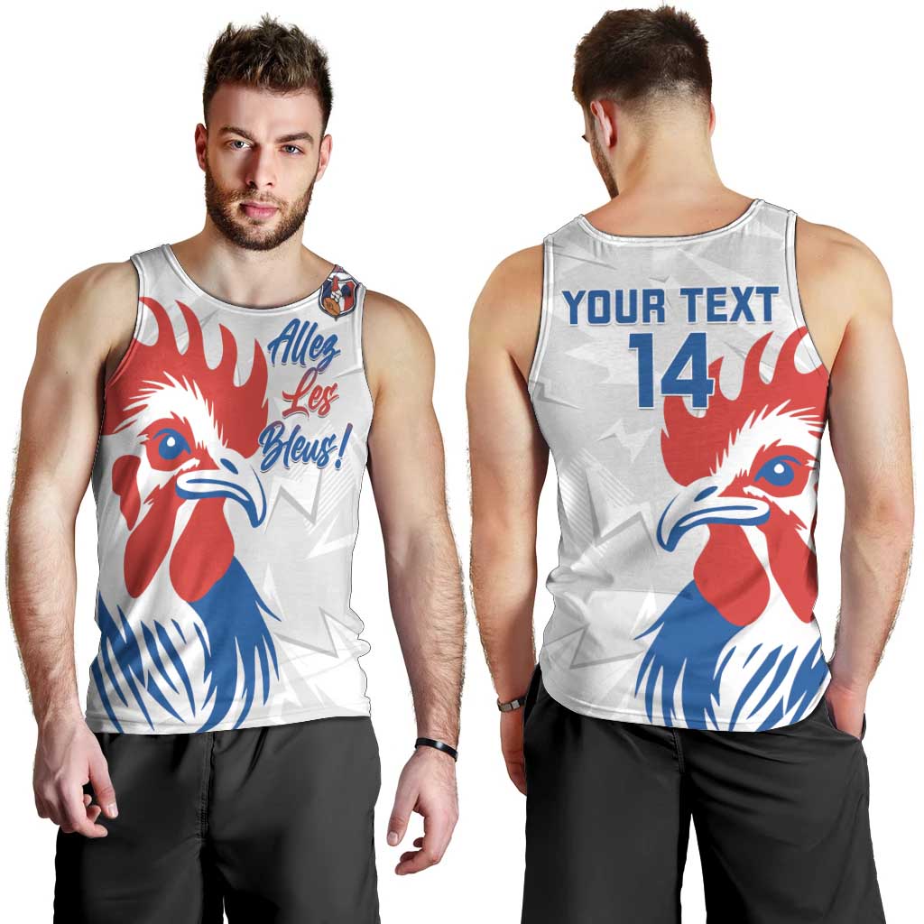 Custom France Rugby 2025 Men Tank Top Allez Les Bleus!