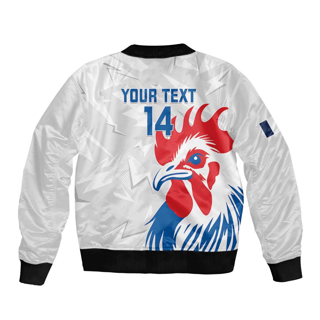 Custom France Rugby 2025 Sleeve Zip Bomber Jacket Allez Les Bleus!