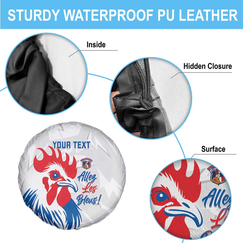 Custom France Rugby 2025 Spare Tire Cover Allez Les Bleus!